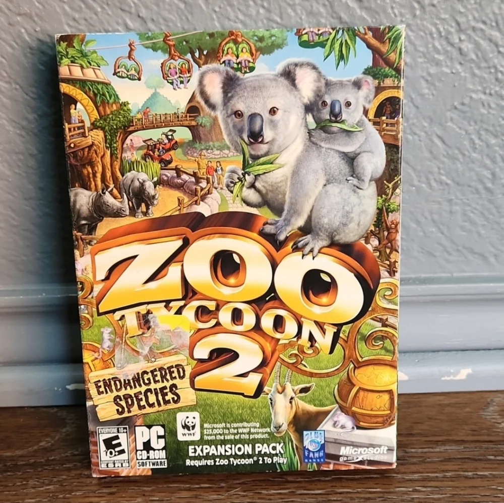 NWT Zoo Tycoon 2 Endangered Species Expansion Pack PC CD-ROM computer game